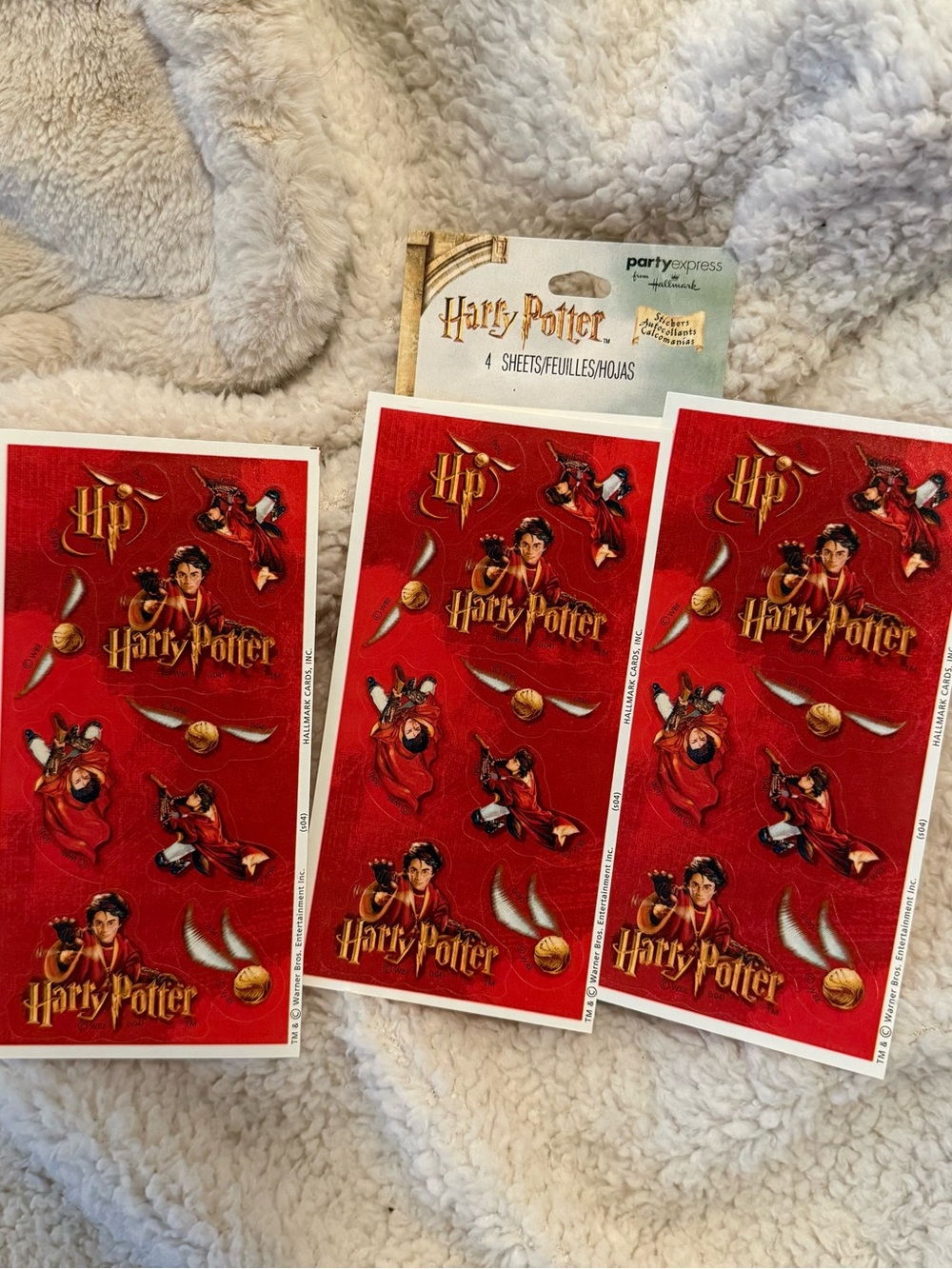 Express Harry Potter Red Sticker Sheets - Quidditch & Logo Designs